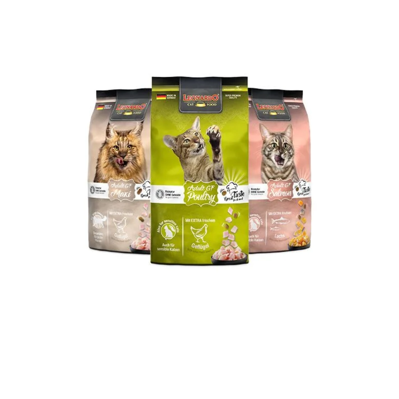 leonardo adult light & sterilised l-carnitine Maxi GF with poultry for large breed adult cats providing support for endurance exercise and during recovery from high intensity exercise. Leonardo Light & Sterilised Fresh