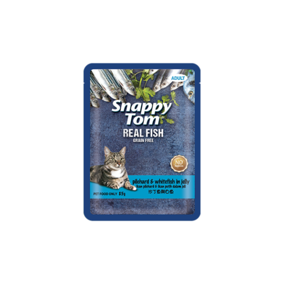 Snappy Tom Pilchard & Whitefish in Jelly
